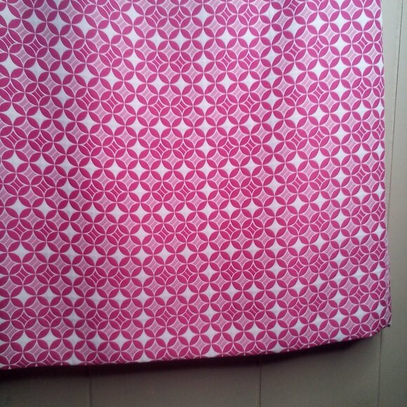 Isabella DeMarco Skirt 10 Career Dressy Geometric Circles Pink White - Picture 7 of 12